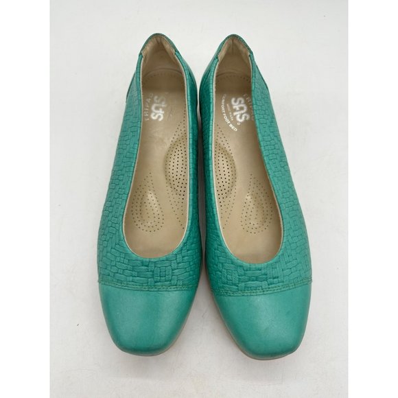 SAS Maui Slip On Loafer Teal Flats Cushioned Orthotic 7.5 - Picture 6 of 11